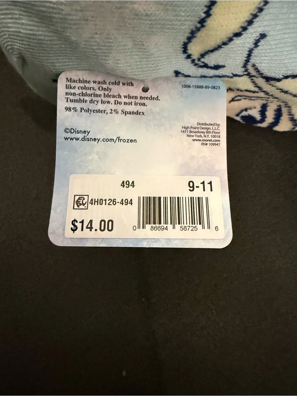 Disney Frozen Light Blue No-Show Kids Socks with Elsa & Anna